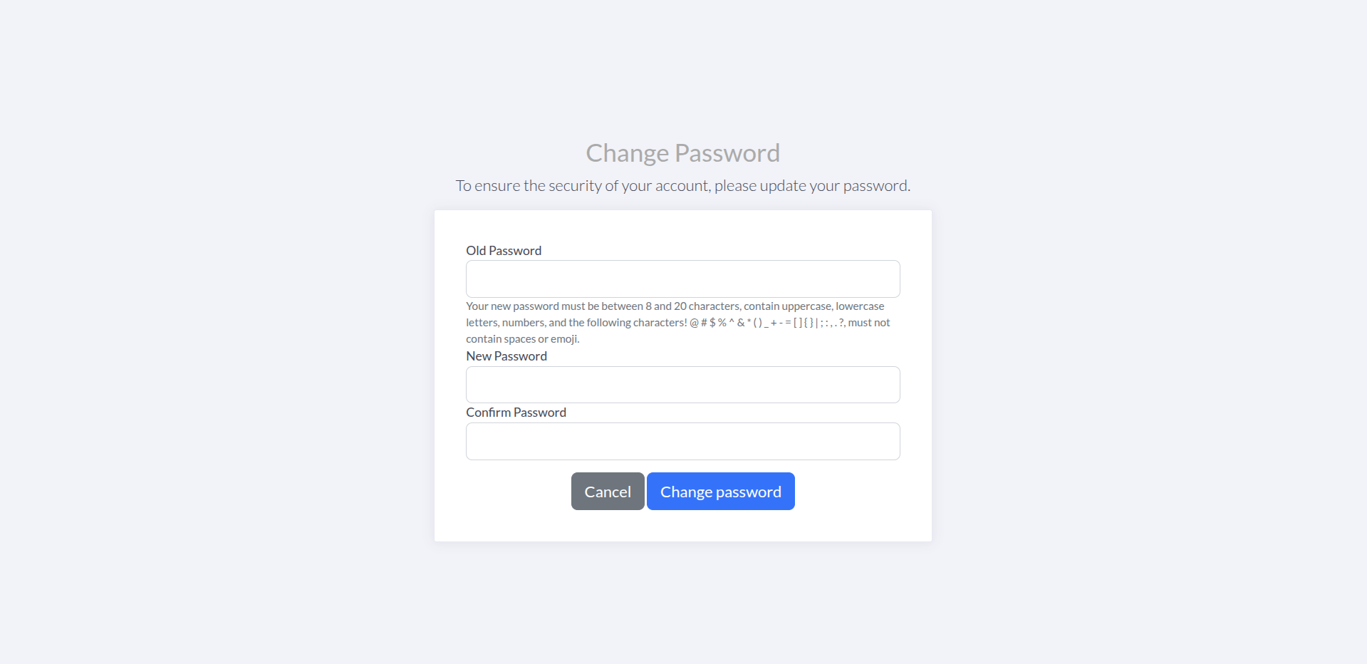 Change Password