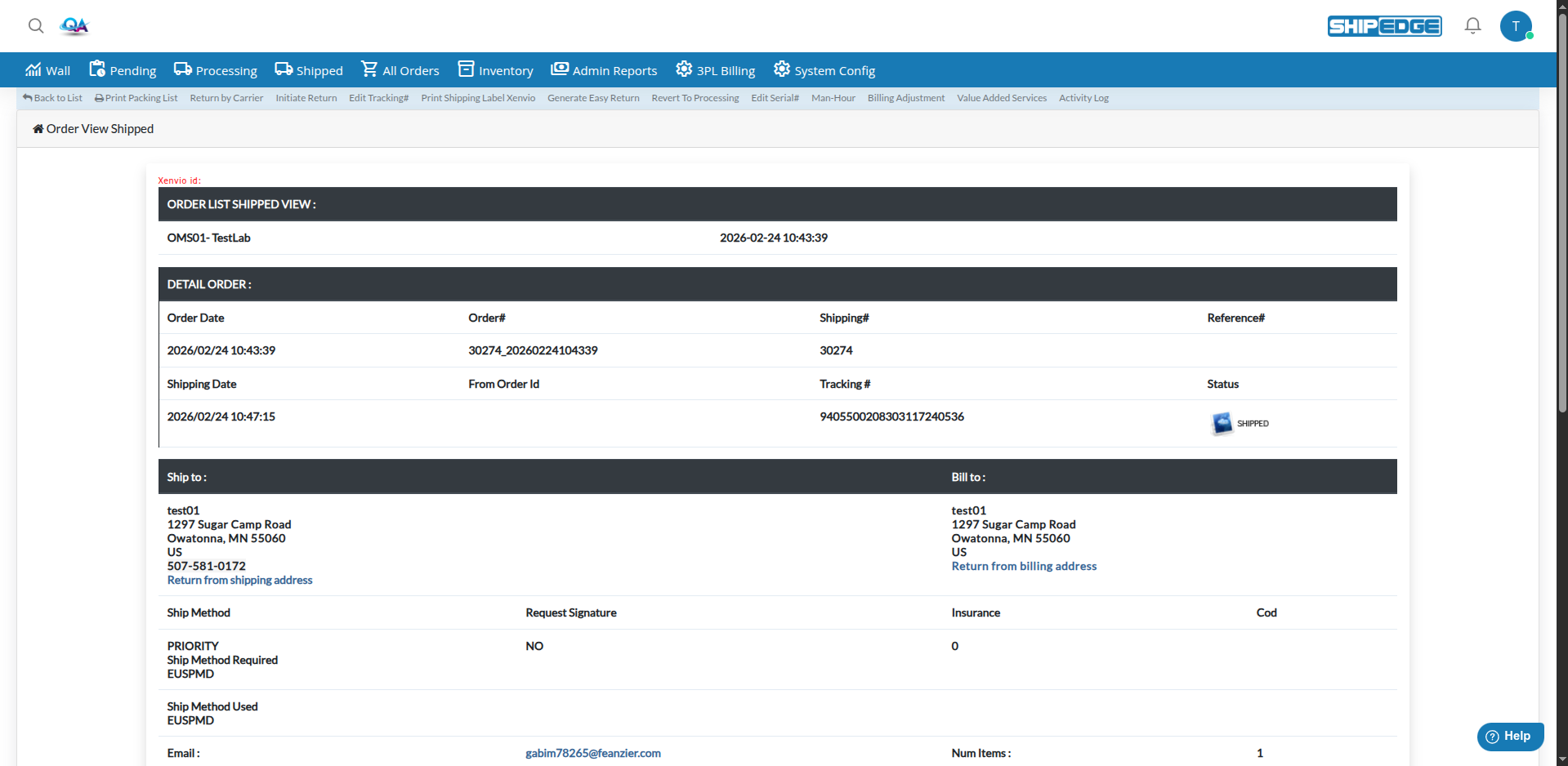 Viewing Order Details